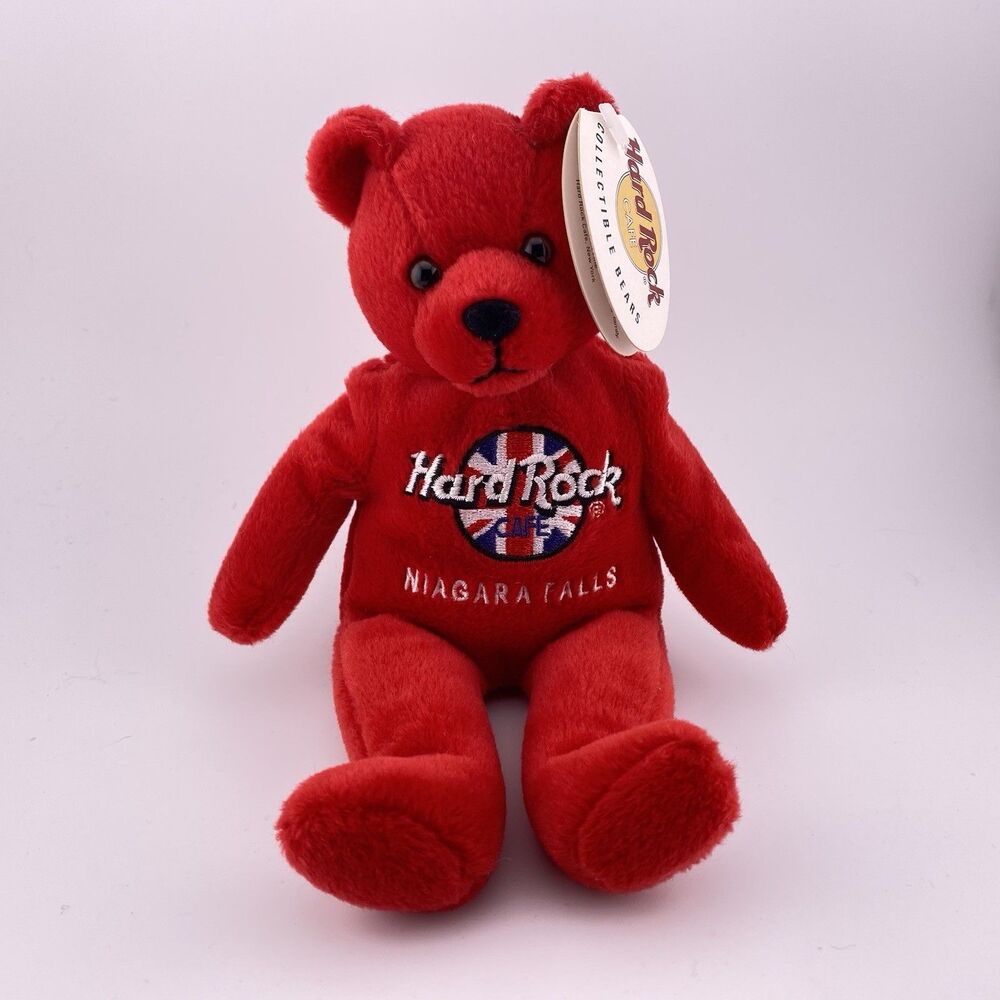 Hard Rock Cafe Niagara Falls RITA Teddy BEARA Red Bean Bag BEAR with Tag!
